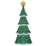 6ft (1.8m) Indoor Outdoor Twinkling Christmas Tree with  Lights of 220 LED