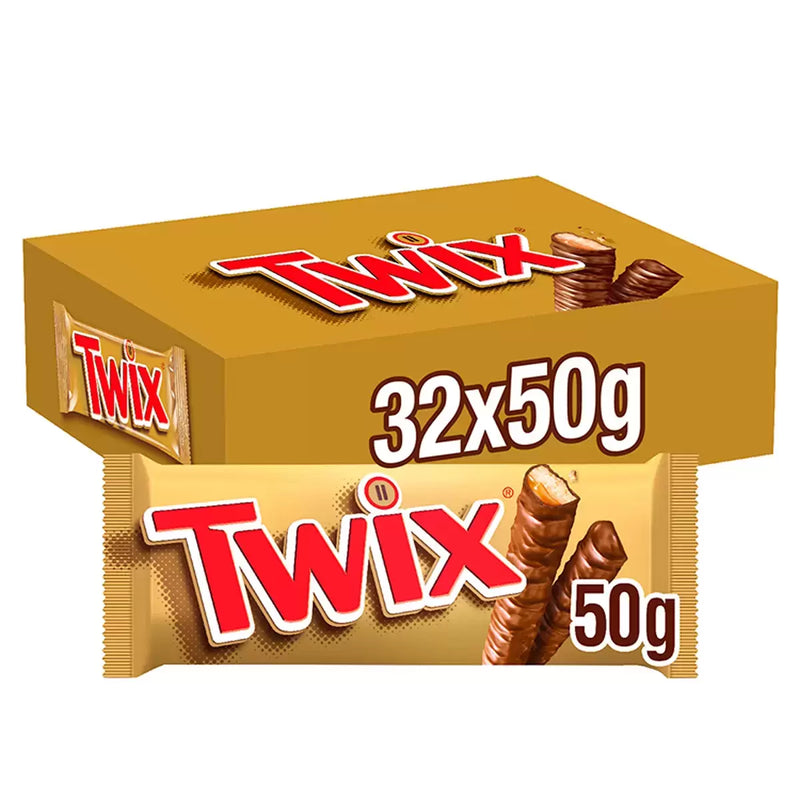 Twix Twin Chocolate Bars Pack of 32 x 50g