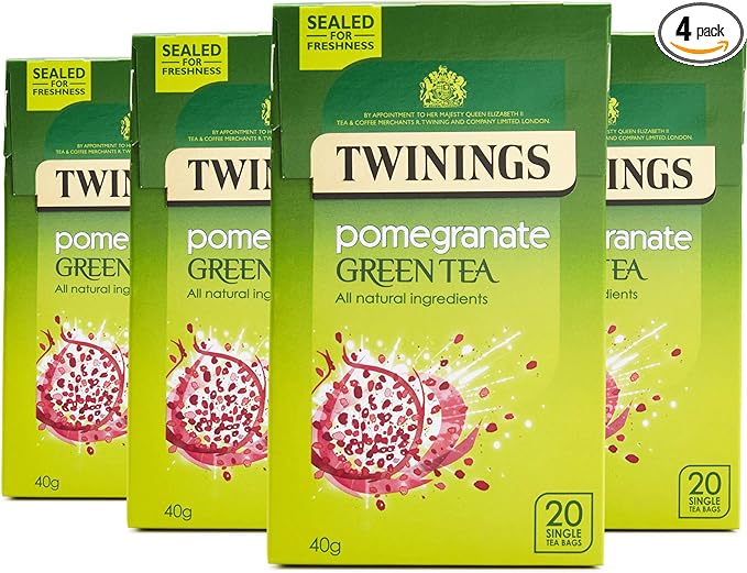 Twinings Green Tea & Pomegranate (Pack of 4x20 Bags)
