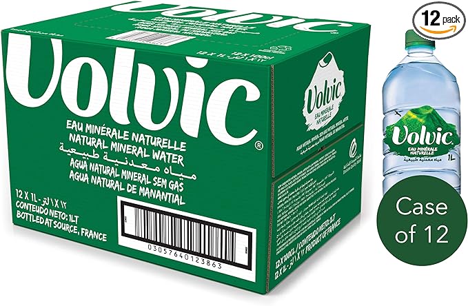 Volvic Natural Mineral Water Pack of 1ltr bottles