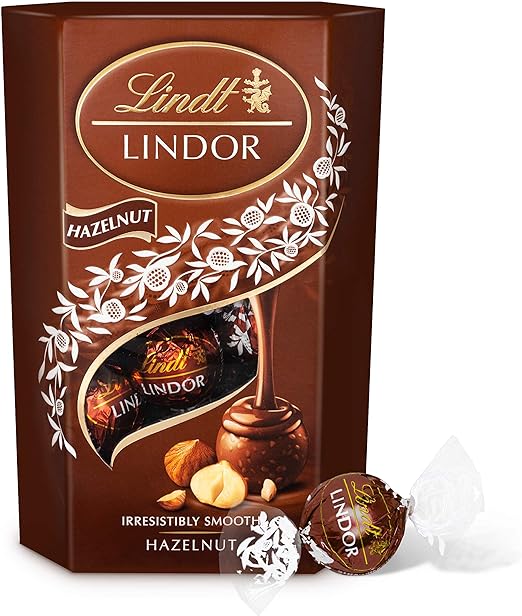 Lindt Lindor Hazelnut Chocolate Truffles Box Chocolate BallsPack of 200 g