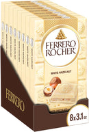Ferrero Rocher Tablet White Chocolate Bars 8x90g