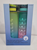 Tritan Water Bottles - 2 Pack | 880ml (30oz) (Aqua/Yellow)
