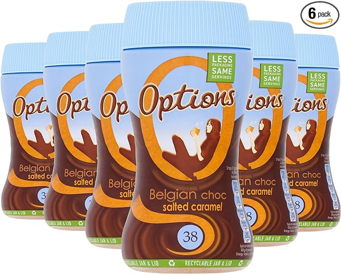 Options Salted Caramel Hot Chocolate Pack Of 6x220g