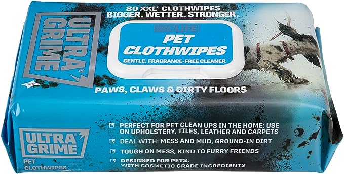 UltraGrime XXL pet cleaning wet wipes 1x80wipes