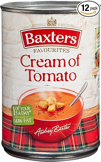Baxters Favourites Cream of Tomato Soup - Pack of 12 x 400G