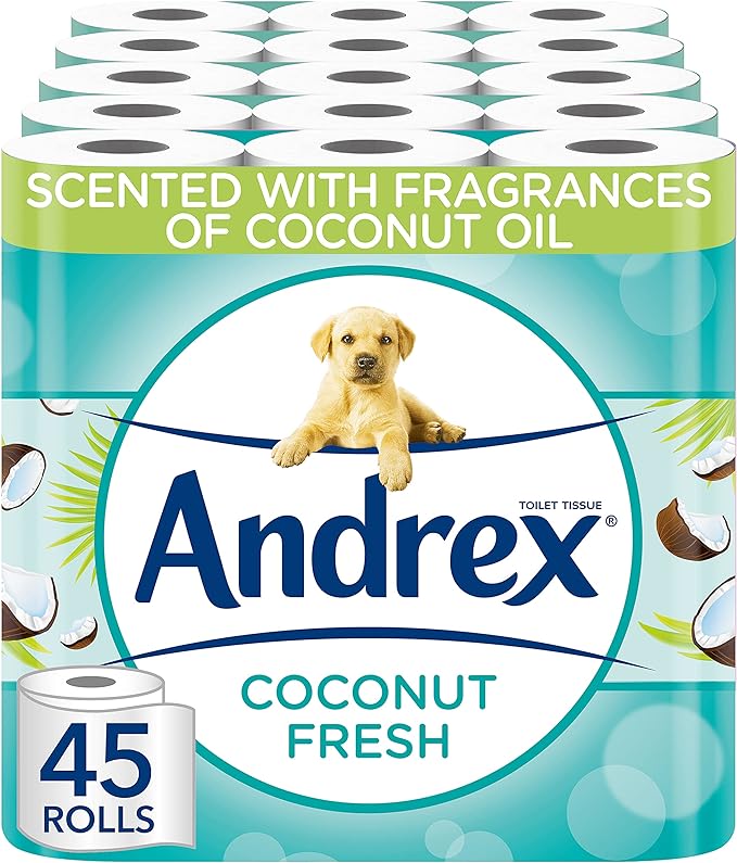Andrex Coconut Fresh Fragrance Toilet Paper Varity pack of Rolls