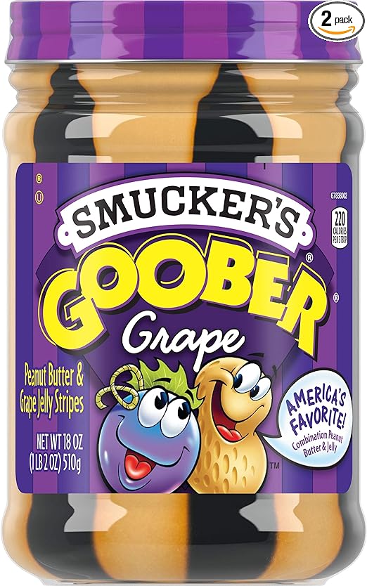 Smuckers Goober Peanut Butter and Grape, 510 g (Pack of 2)