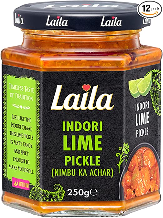 Laila Indori Lime Pickle 12x250g