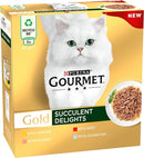 Gourmet Gold Succulent Delights Adult Wet Cat Food Chicken 8x85g, Pack of 6