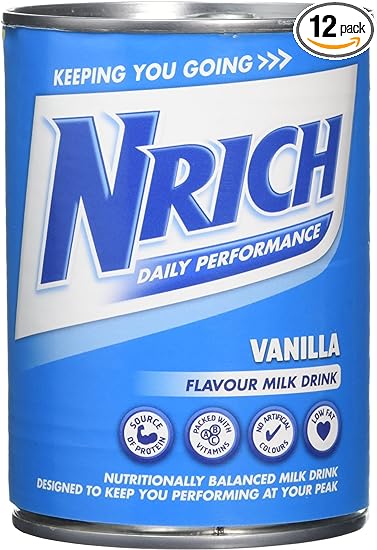 Nrich Vanilla Flavour Milk Drink, 12 x 400g