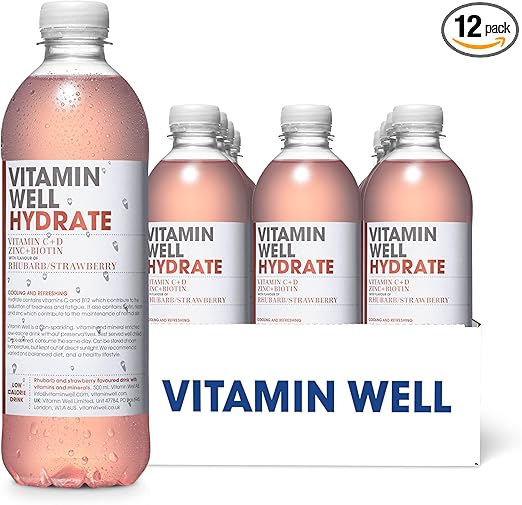 Vitamin Well - Functional flavoured water, Pack of 12 x 500ml