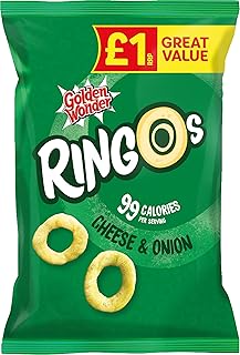 Golden Wonder Ringos Pack of 18 x 40g
