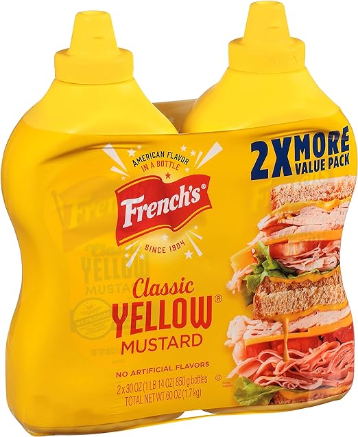 French's Classic Yellow Mustard Pack of 2 x 850g