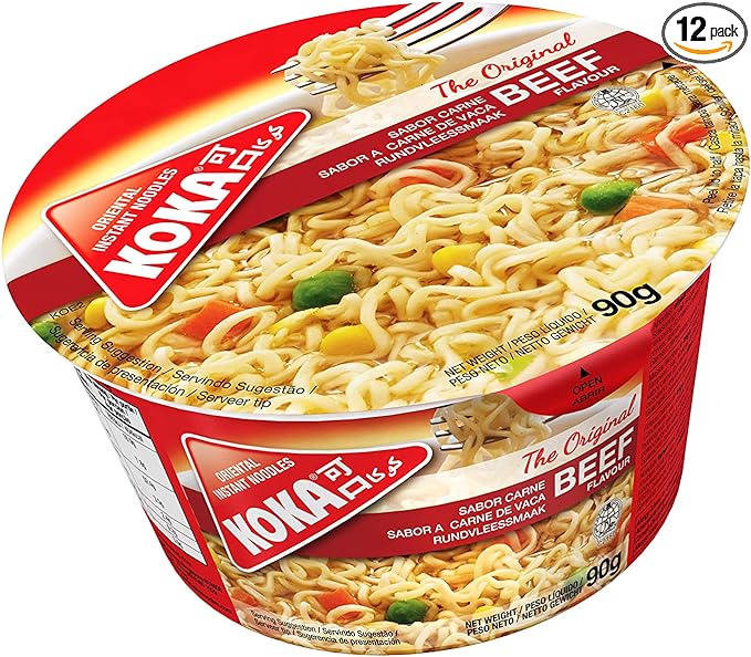 Koka Noodles Original Beef Flavour Noodles 12x90gm