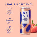DASH Water Peach Sparkling Spring Water cans 12 x 330ml