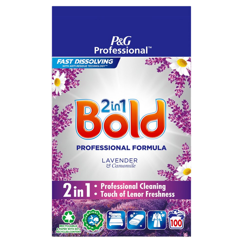 Bold Professional 2 in 1 powder Lavender & Camomile Pack of 100 wash
