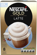 Nescafé Gold Latte Coffee, 8 Sachets, 19.5 g (Pack of 6)