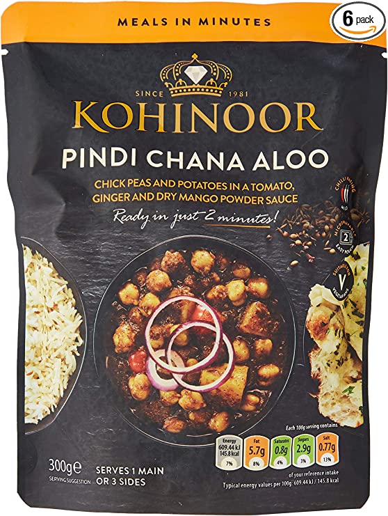 Kohinoor Pindi Chana Aloo, 300 g, Pack of 6