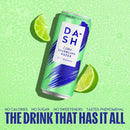 DASH Water Lime Sparkling Spring Water cans 12 x 330ml