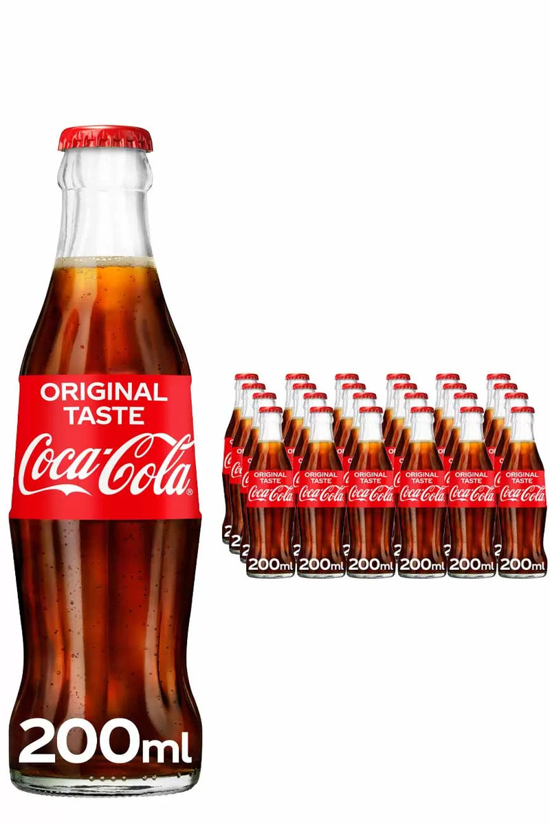 Coca Cola Original Soft Drink 200ml Glass Bottles