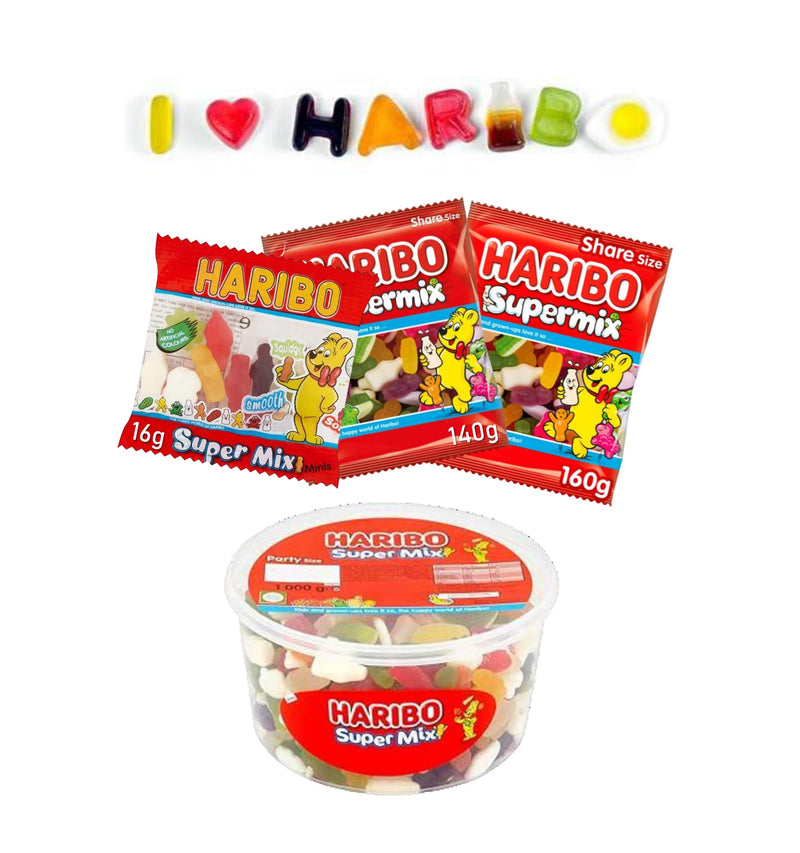 Haribo Supermix party sweets (Sharing bags & Tubs )