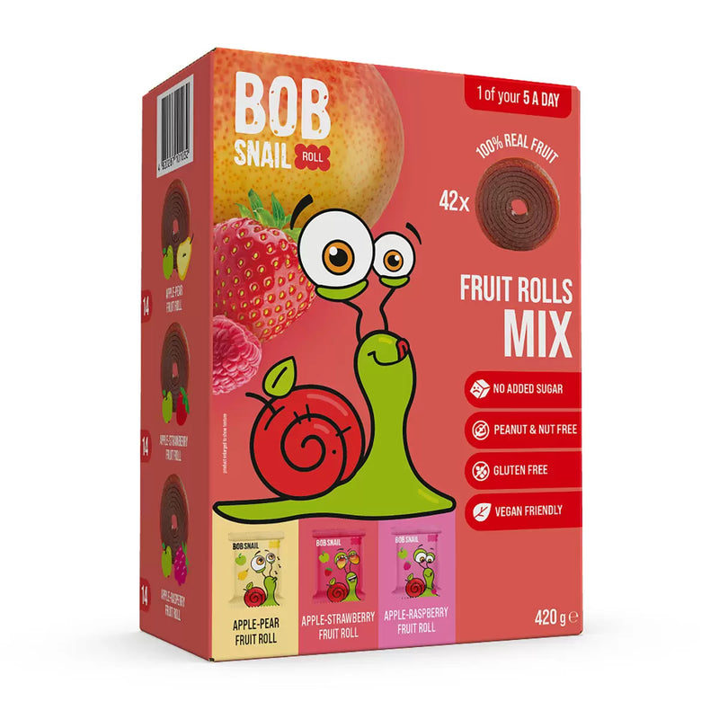Bob Snail Fruit Rolls mix Pack of 420g