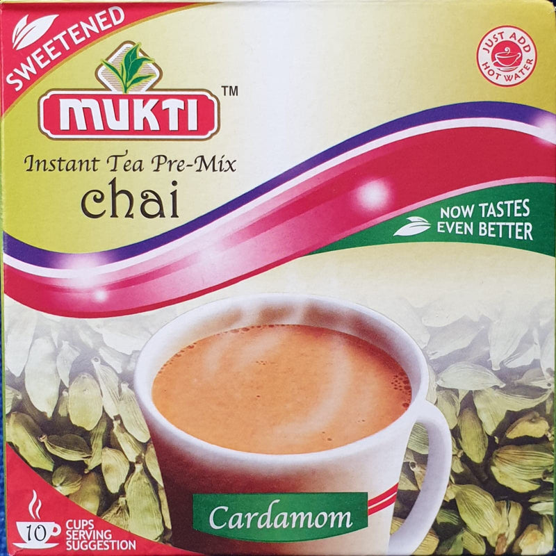 Mukti Instant Tea Pre-Mix Cardamom Sweetened Chai Pack of 5x200g