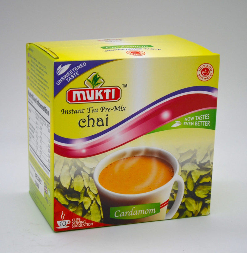 Mukti Instant Tea Pre-Mix Cardamom Unsweetened Chai Pack of 5x140g