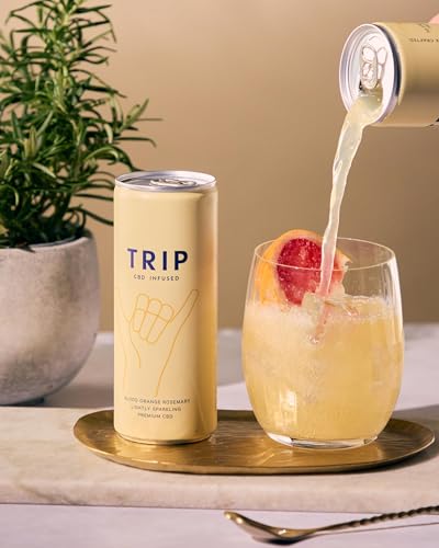TRIP CBD Infused Peach Ginger Sparkling Water Pack of 12x250ml