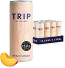 TRIP CBD Infused Peach Ginger Sparkling Water Pack of 12x250ml