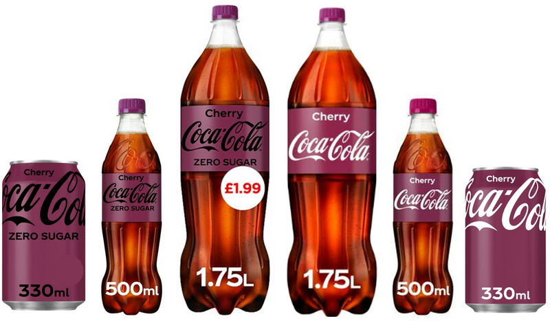 Coca Cola cherry original & zero sugar Multiple pack