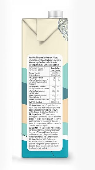 Cecil Coconut Water 100% Organic Pack of 6x1ltr