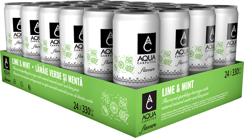 Aqua Sparkling Variety Flavors Water Pack of 24x330ml