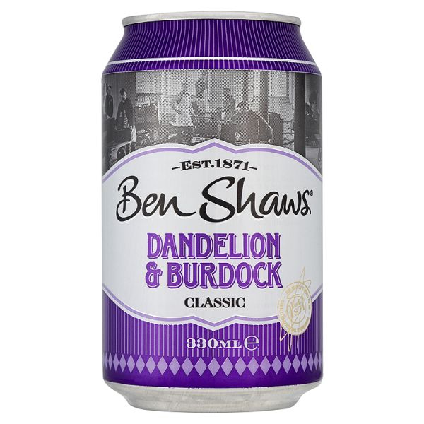 Ben Shaws Dandelion & Burdock Soft Drink pack of 330ml Cans