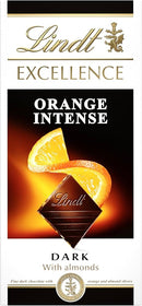 Lindt Excellence Dark Orange Chocolate Bar Pack of 8x100g