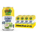 Tropical Sun Natural Coconut Water Pack of 12x330ml