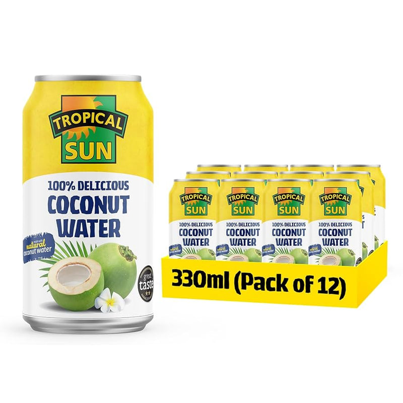 Tropical Sun Natural Coconut Water Pack of 12x330ml