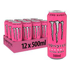 Monster Energy Drink Ultra Rosa Zero Sugar 500ml Pack