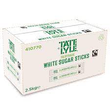 Tate & lyle-Fairtrade White Sugar Sticks Pack of 1000x2.5kg