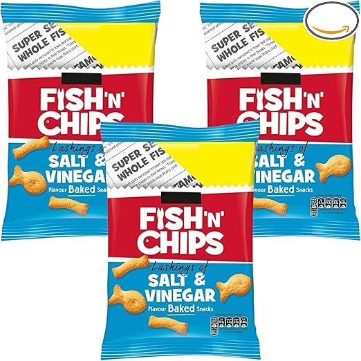 Burtons Fish N Chips Salt & Vinegar Flavour Chips 10x110g