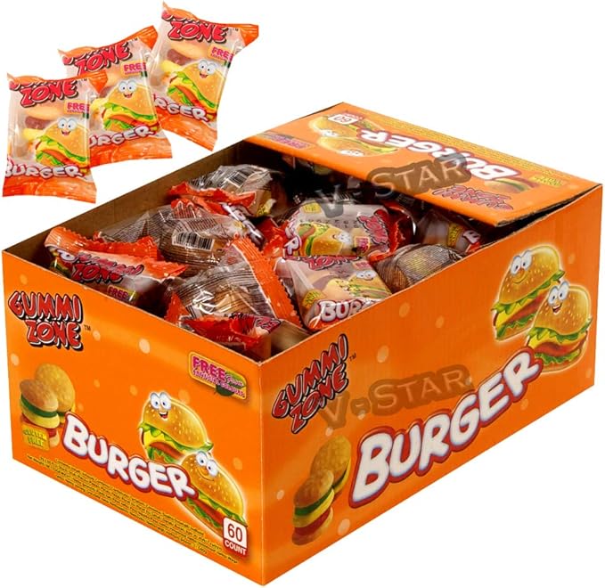 Gummi zone gummy burgers Pack of 60x7g