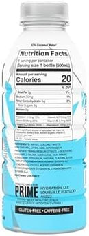 Prime Hydration Ice Blue Chill Flavour Drink Pack of 12x500ml