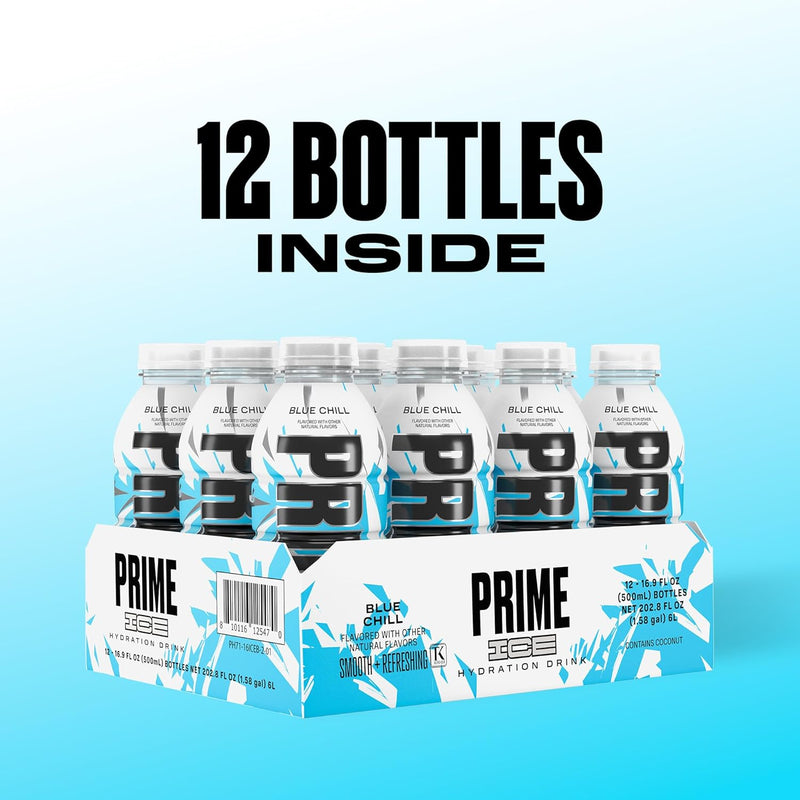 Prime Hydration Ice Blue Chill Flavour Drink Pack of 12x500ml