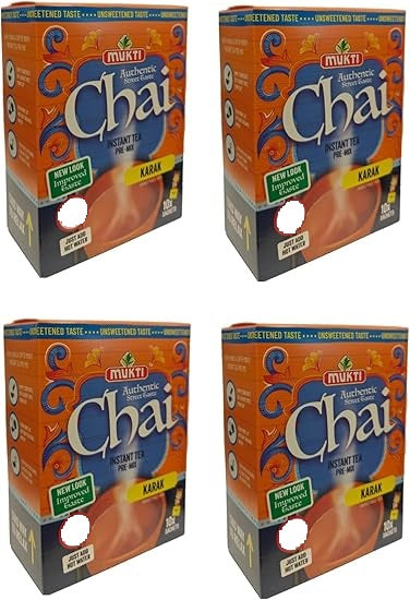Mukti Instant Tea Pre-Mix Karak Unsweetened Chai Pack of 5x140g