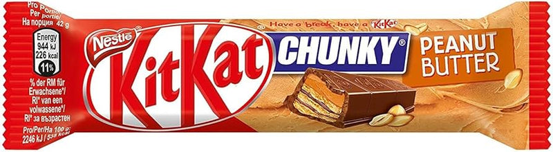 KitKat Chunky Peanut Butter Milk Chocolate Bar Pack of 24x42g