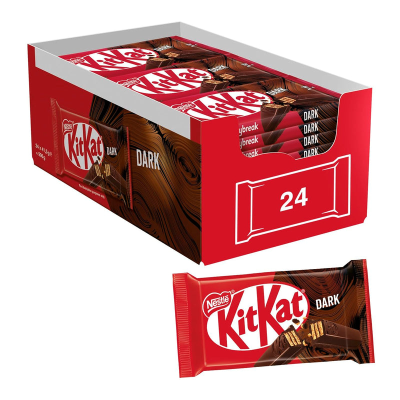 Kit Kat 4 Finger Dark Chocolate Bar Pack of 24x41.5g