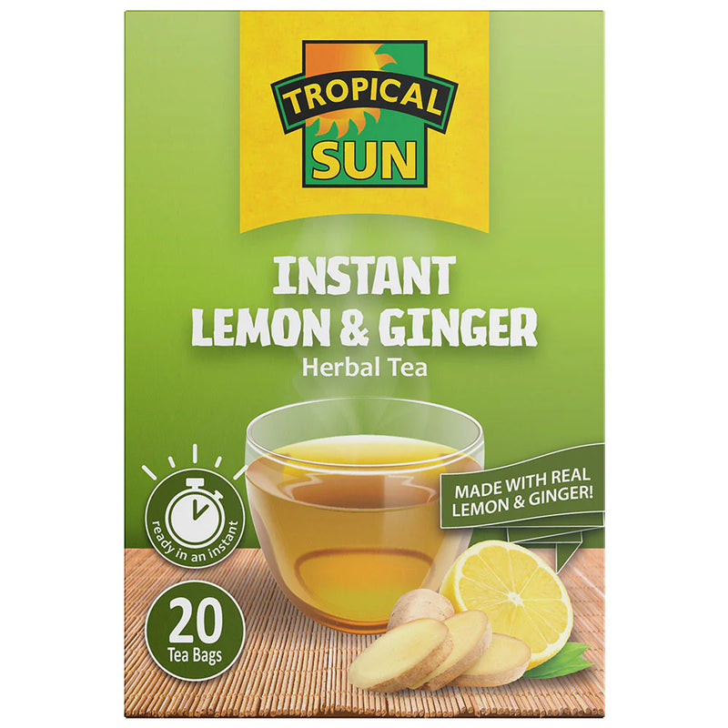 Tropical Sun Lemon & Ginger Flavour Tea Pack of 6x30g