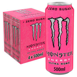 Monster Energy Drink Ultra Rosa Zero Sugar 500ml Pack