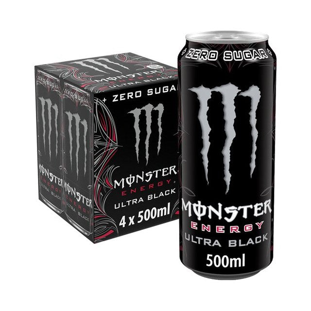 Monster Energy Drink Ultra Black Zero Sugar Pack of 500ml